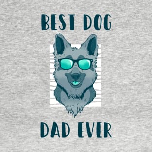 Best Dog Dad Ever T-Shirt Design T-Shirt